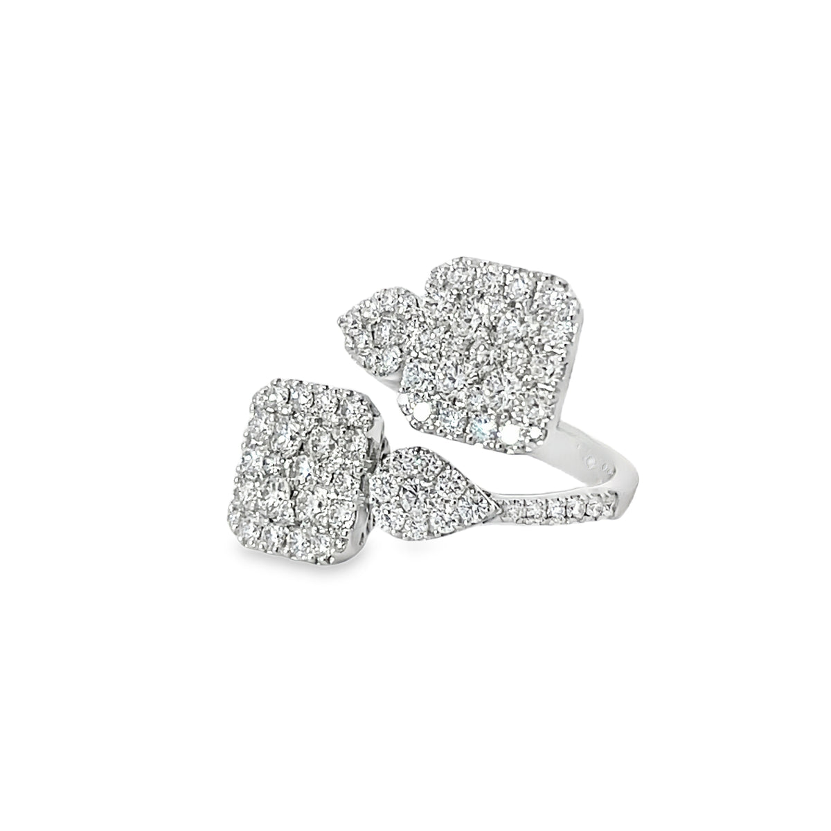 18KW DIAMOND BYPASS FASHION RING