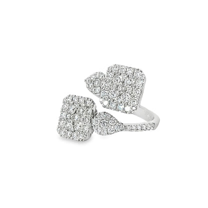 18KW DIAMOND BYPASS FASHION RING