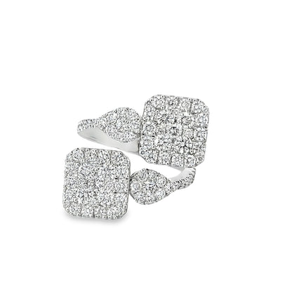 18KW DIAMOND BYPASS FASHION RING