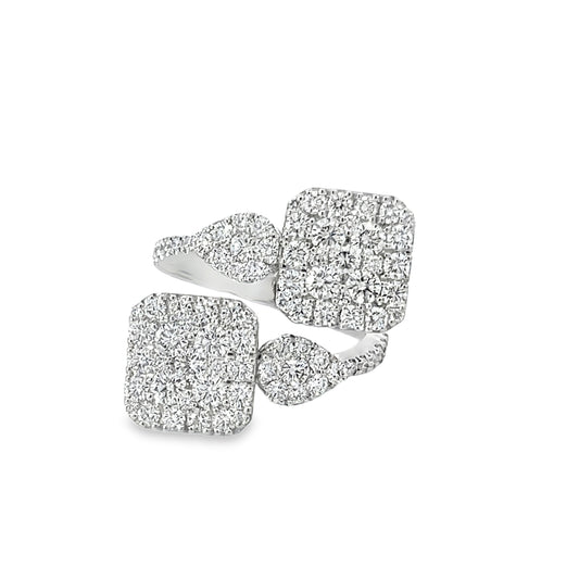 18KW DIAMOND BYPASS FASHION RING