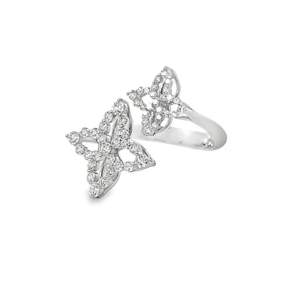 18KW DIAMOND PRINCESS BYPASS RING