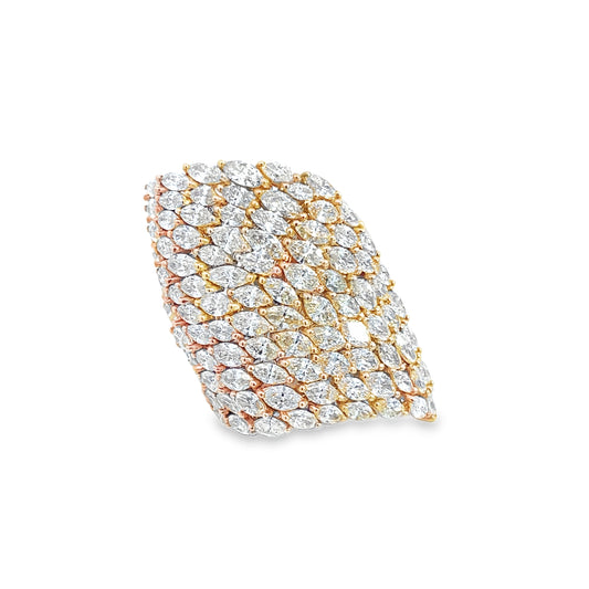 ETHO MARIA 18KY MARQUISE DIAMOND COCKTAIL RING