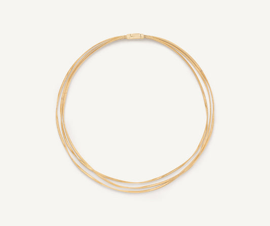 18KY MARRAKECH 3 STRAND COIL NECKLACE