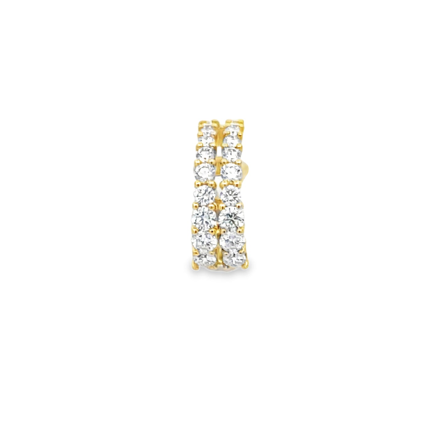 18KY DIAMOND-ACCENTED CUFF EARRING