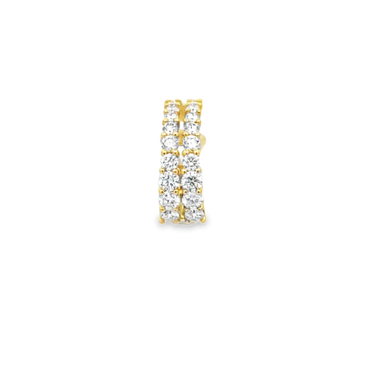 18KY DIAMOND-ACCENTED CUFF EARRING