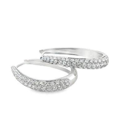 18KY DIAMOND PARAMOUNT HOOP EARRINGSS