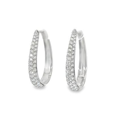 18KY DIAMOND PARAMOUNT HOOP EARRINGSS