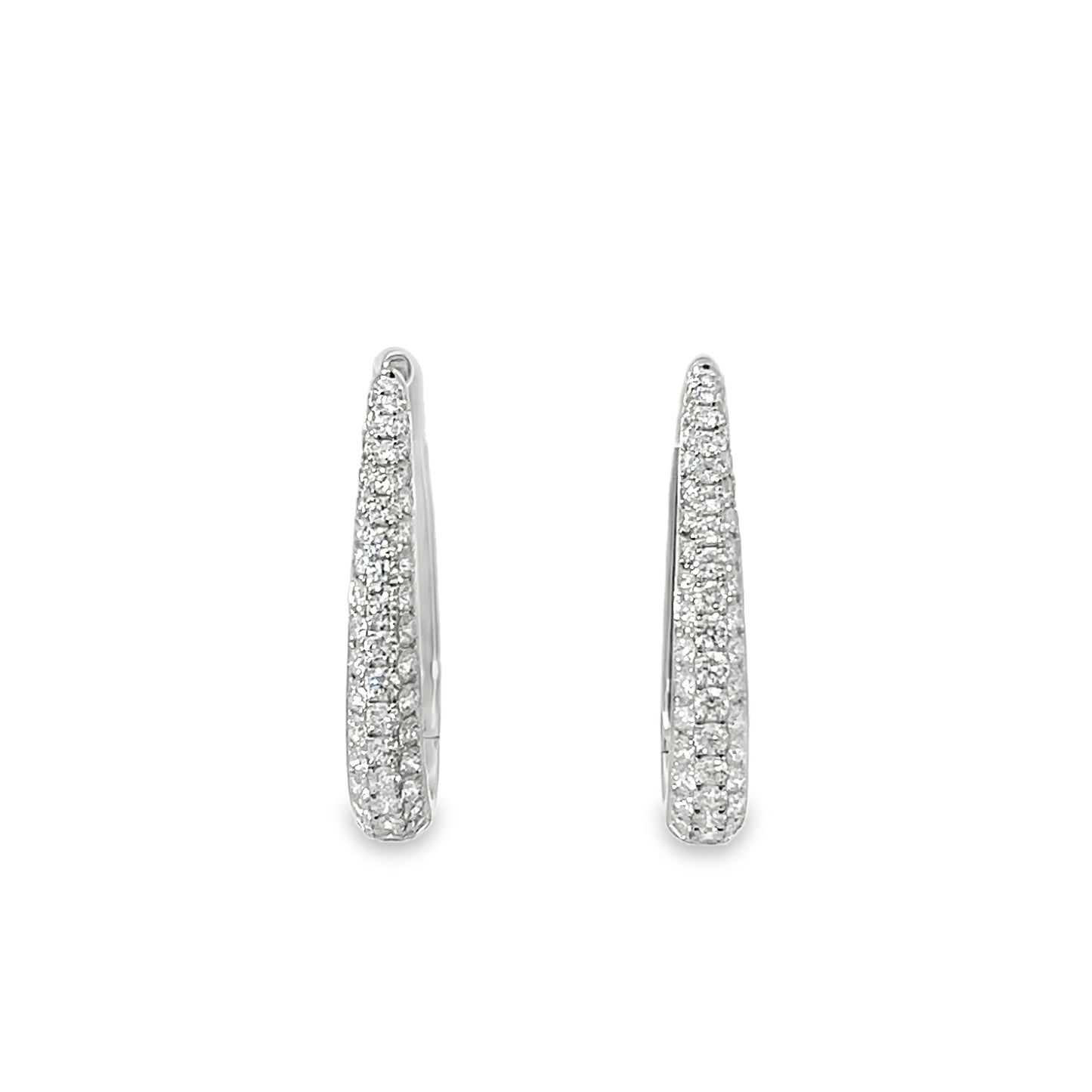 18KY DIAMOND PARAMOUNT HOOP EARRINGSS