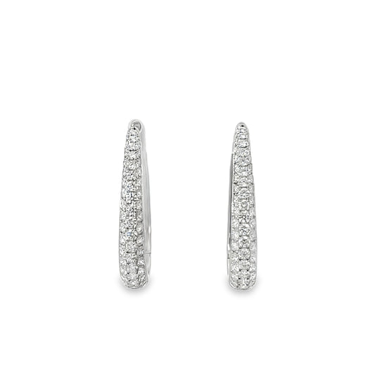 18KY DIAMOND PARAMOUNT HOOP EARRINGSS