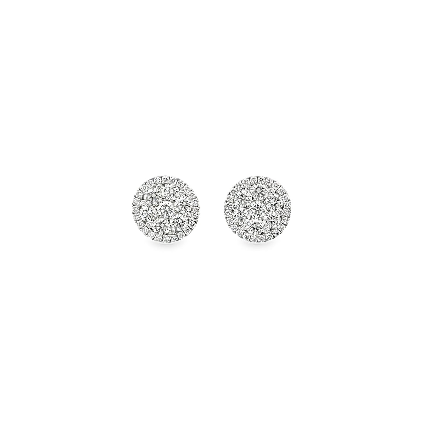 18KW DIAMOND CLUSTER STUDS