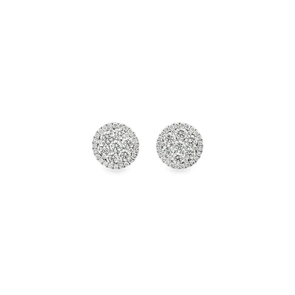18KW DIAMOND CLUSTER STUDS