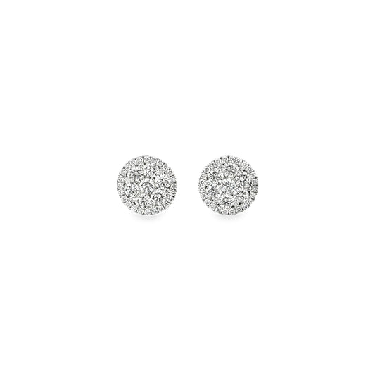 18KW DIAMOND CLUSTER STUDS