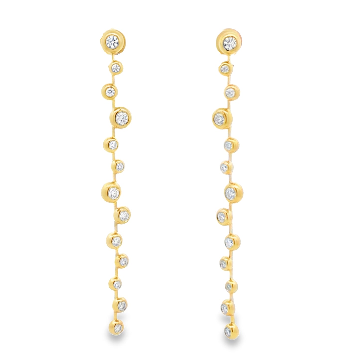 HEARTS ON FIRE 18KY DREAM FLOATING STILETTO EARRINGS