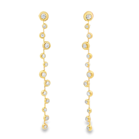 HEARTS ON FIRE 18KY DREAM FLOATING STILETTO EARRINGS