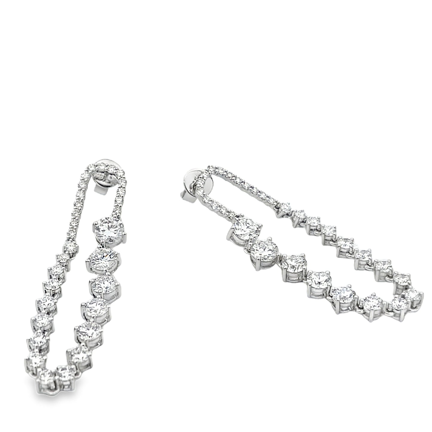 18KW DANGLE DIAMOND FASHION EARRINGS