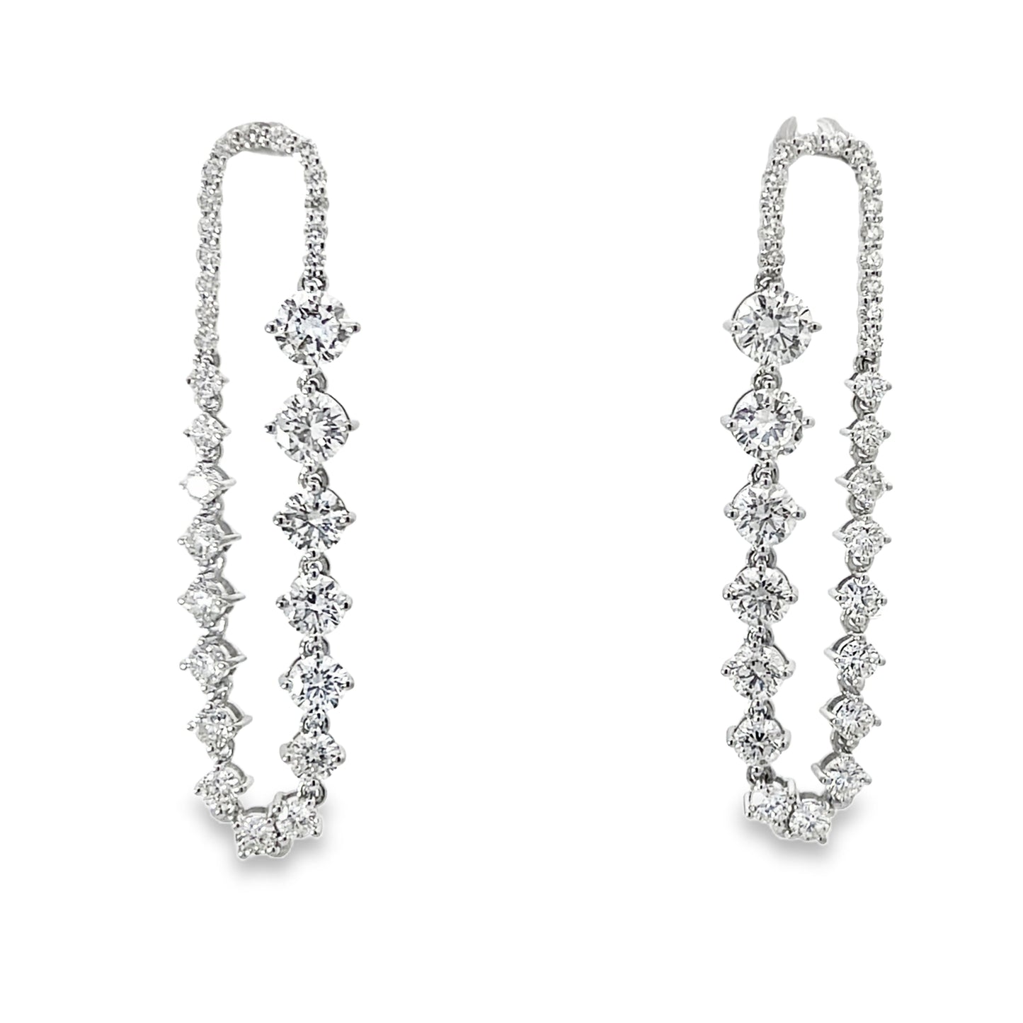 18KW DANGLE DIAMOND FASHION EARRINGS
