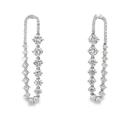 18KW DANGLE DIAMOND FASHION EARRINGS