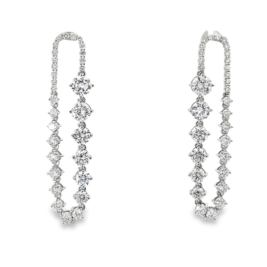 18KW DANGLE DIAMOND FASHION EARRINGS