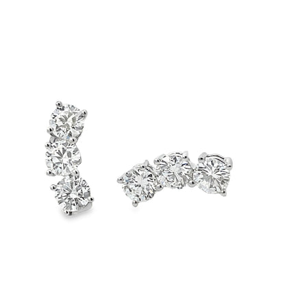 18KW DIAMOND STUD EARRING CLIMBERS