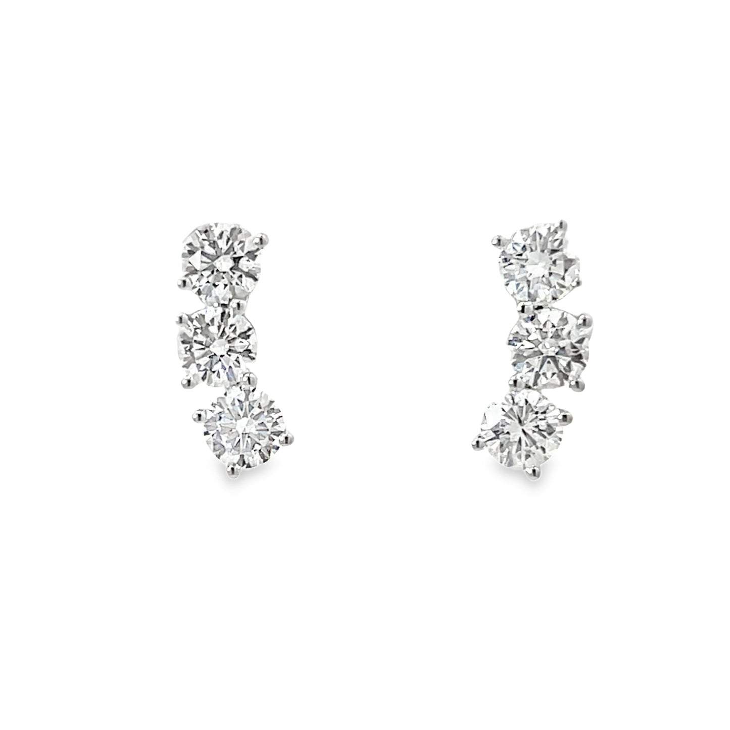 18KW DIAMOND STUD EARRING CLIMBERS