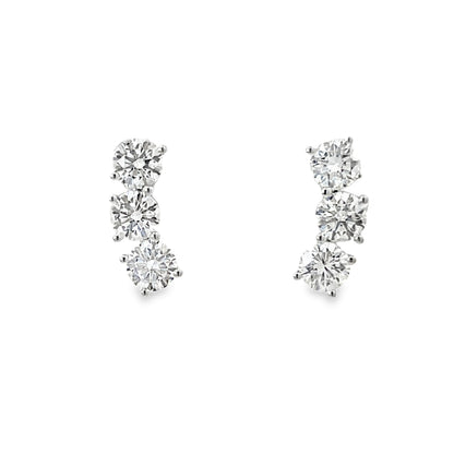 18KW DIAMOND STUD EARRING CLIMBERS