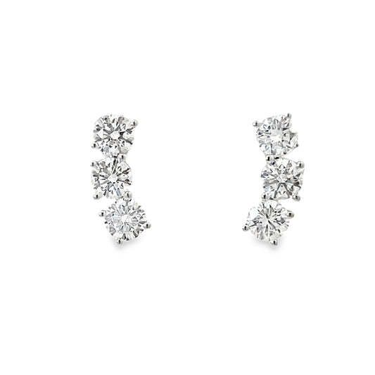 18KW DIAMOND STUD EARRING CLIMBERS