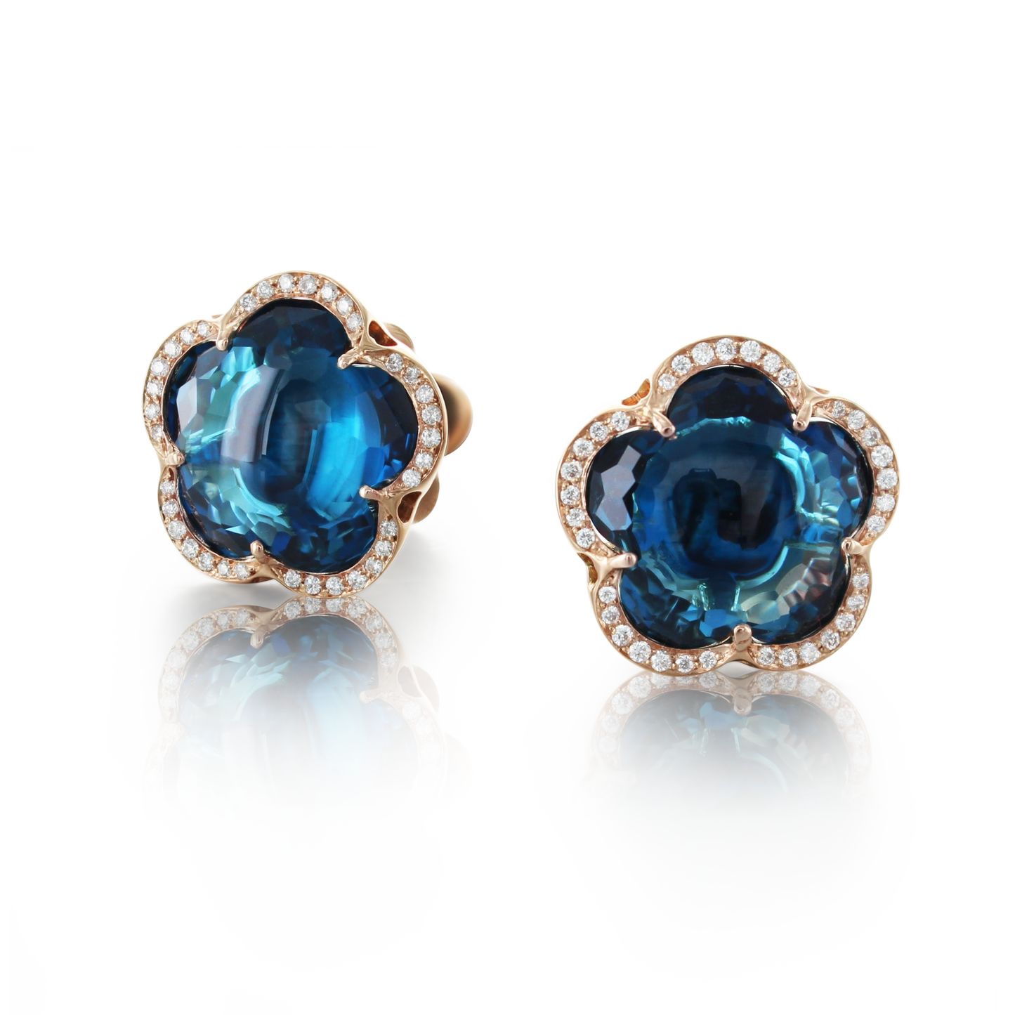 BON TON LONDON BLU TOPAZ EARRINGS