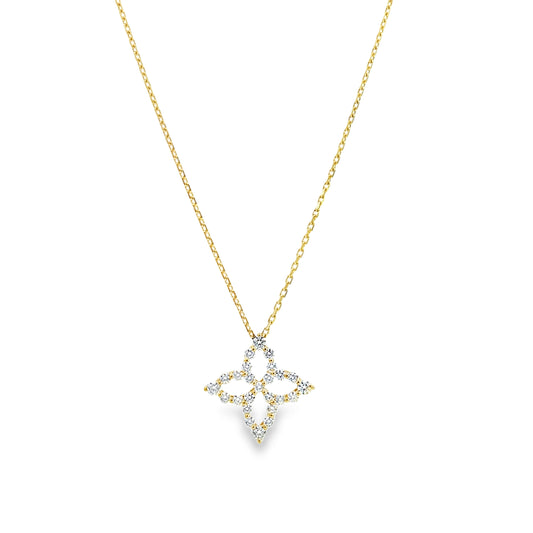 18KY DIAMOND PRINCESS PENDANT