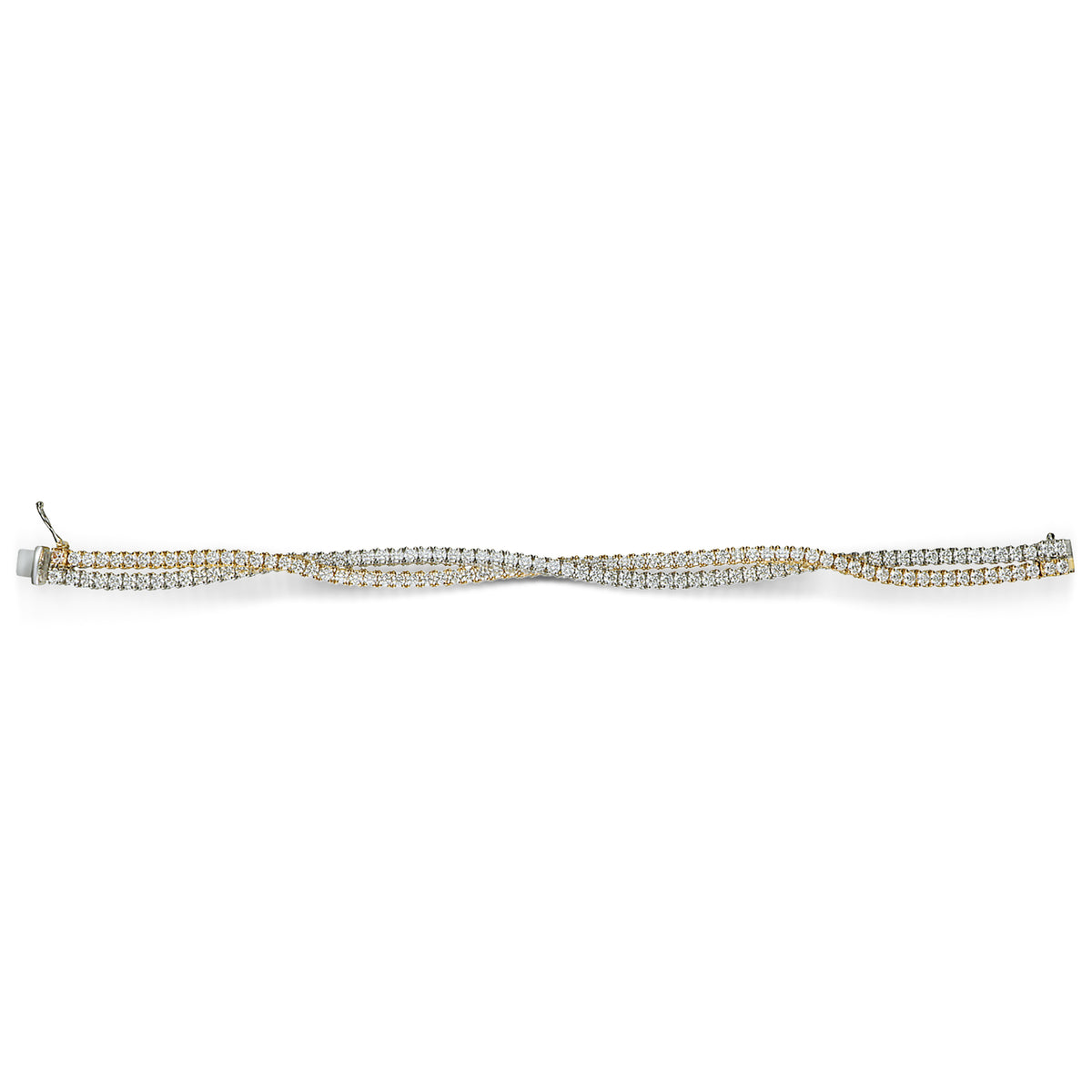 LEO PIZZO 18KW DOUBLE ROW TENNIS BRACELET