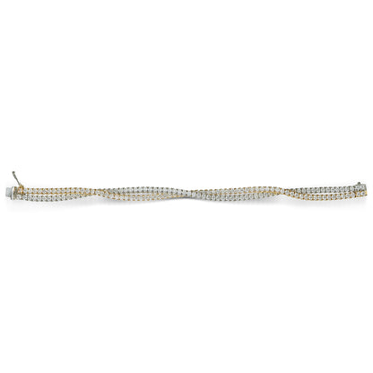 LEO PIZZO 18KW DOUBLE ROW TENNIS BRACELET