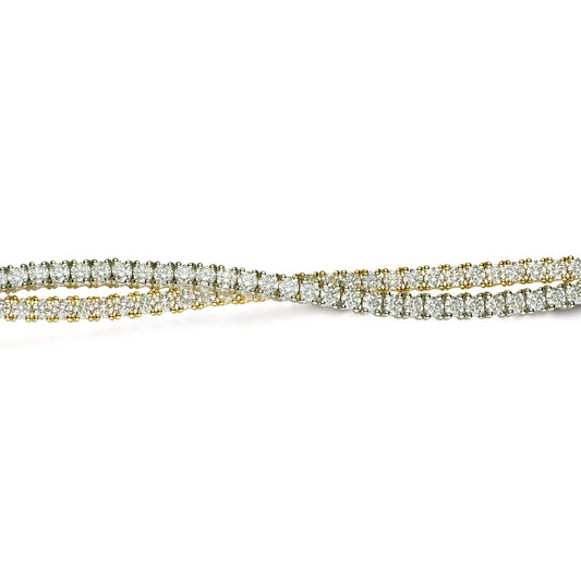 LEO PIZZO 18KW DOUBLE ROW TENNIS BRACELET