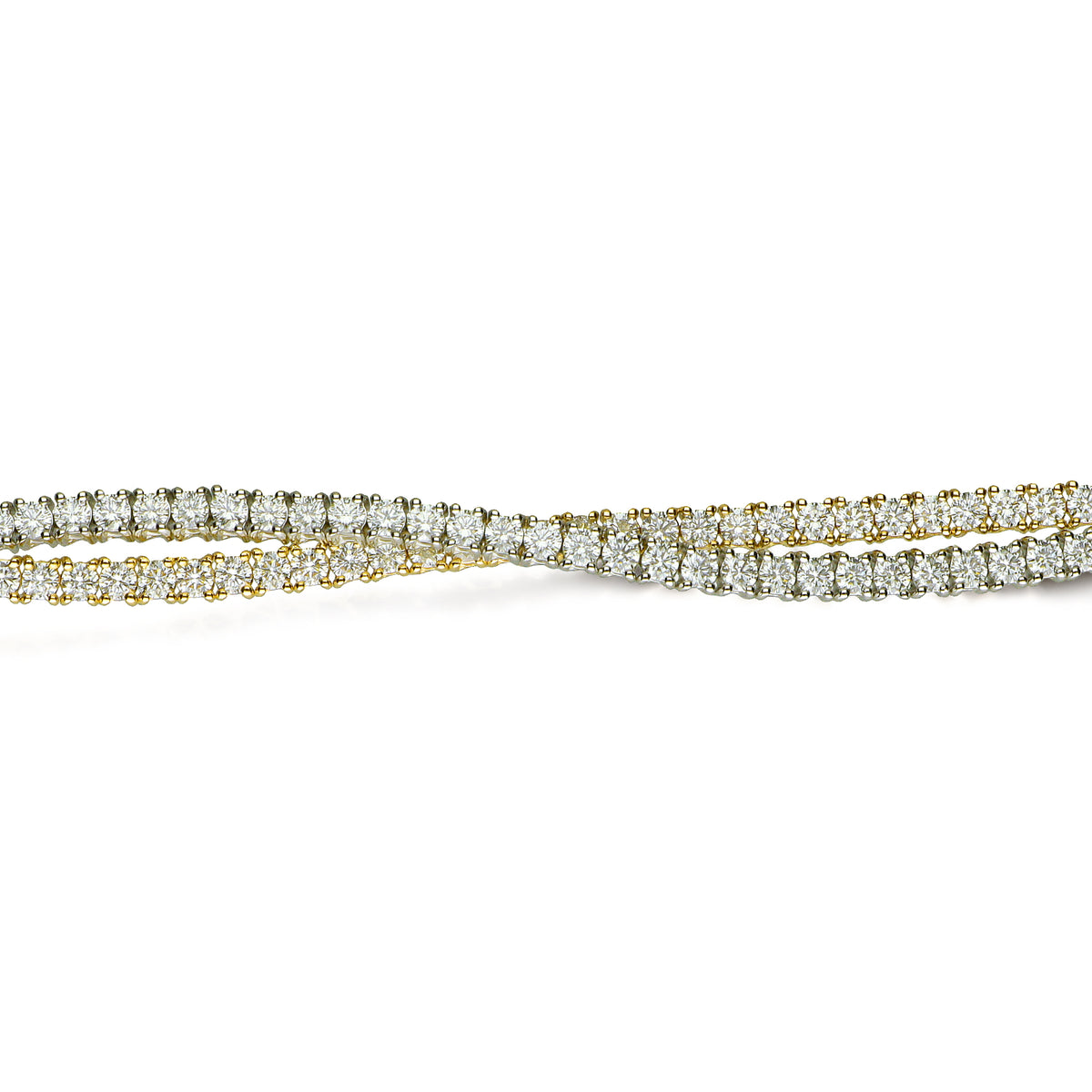 LEO PIZZO 18KW DOUBLE ROW TENNIS BRACELET