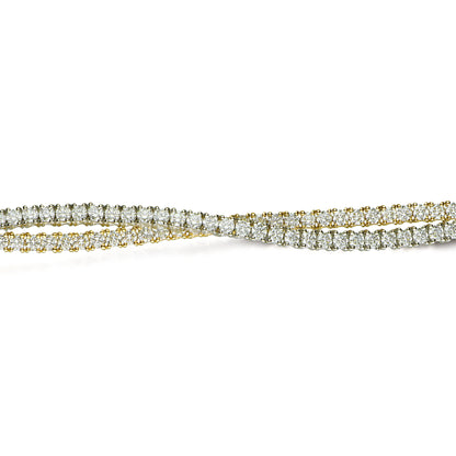 LEO PIZZO 18KW DOUBLE ROW TENNIS BRACELET