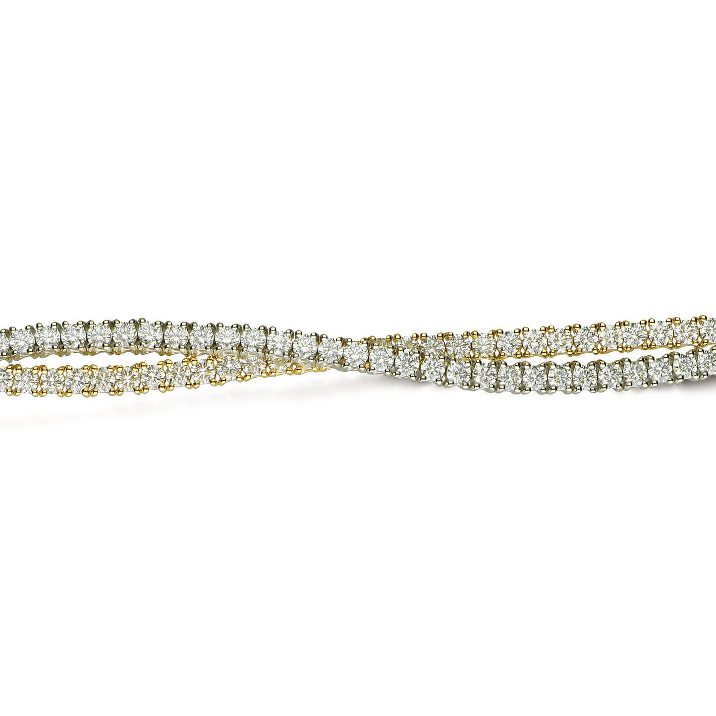 LEO PIZZO 18KW DOUBLE ROW TENNIS BRACELET