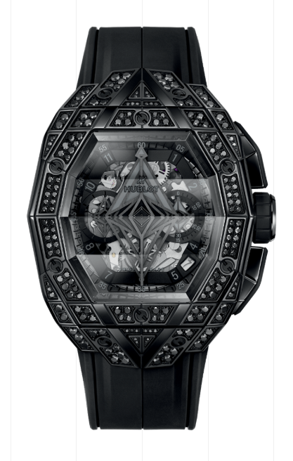 42MM SPIRIT OF BIG BANG SANG BLEU ALL BLACK PAVE