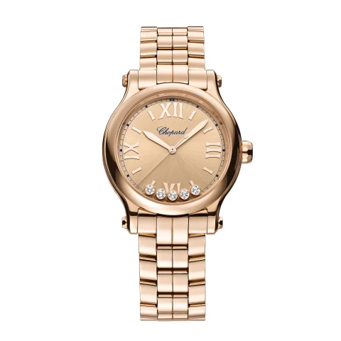 33MM 18KR HAPPY SPORT ROSE GOLD TONE DIAL