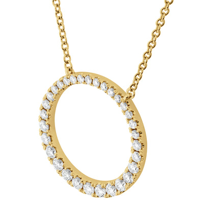 18KY DIAMOND CIRCLE NECKLACE