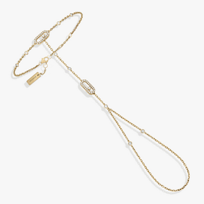 18YG MOVE UNO DIAMOND HAND BRACELET