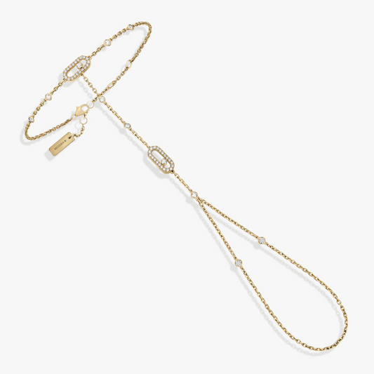 18YG MOVE UNO DIAMOND HAND BRACELET