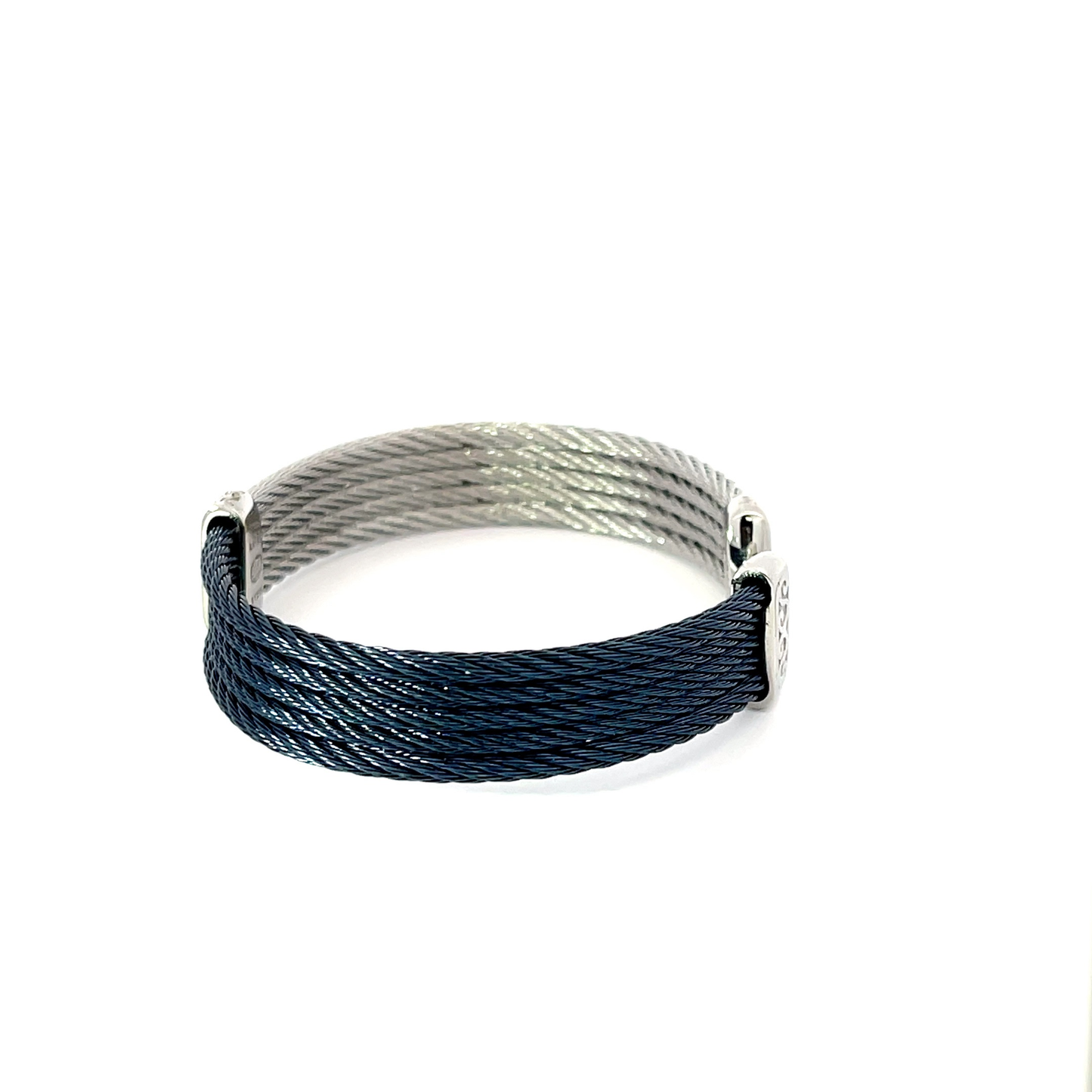 BLUEBERRY/GRY CABLE CUFF W/DIAS