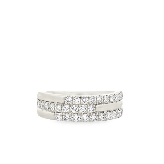 18KW HARPER TRIPLE BOOK DIAMOND RIGHT HAND RING