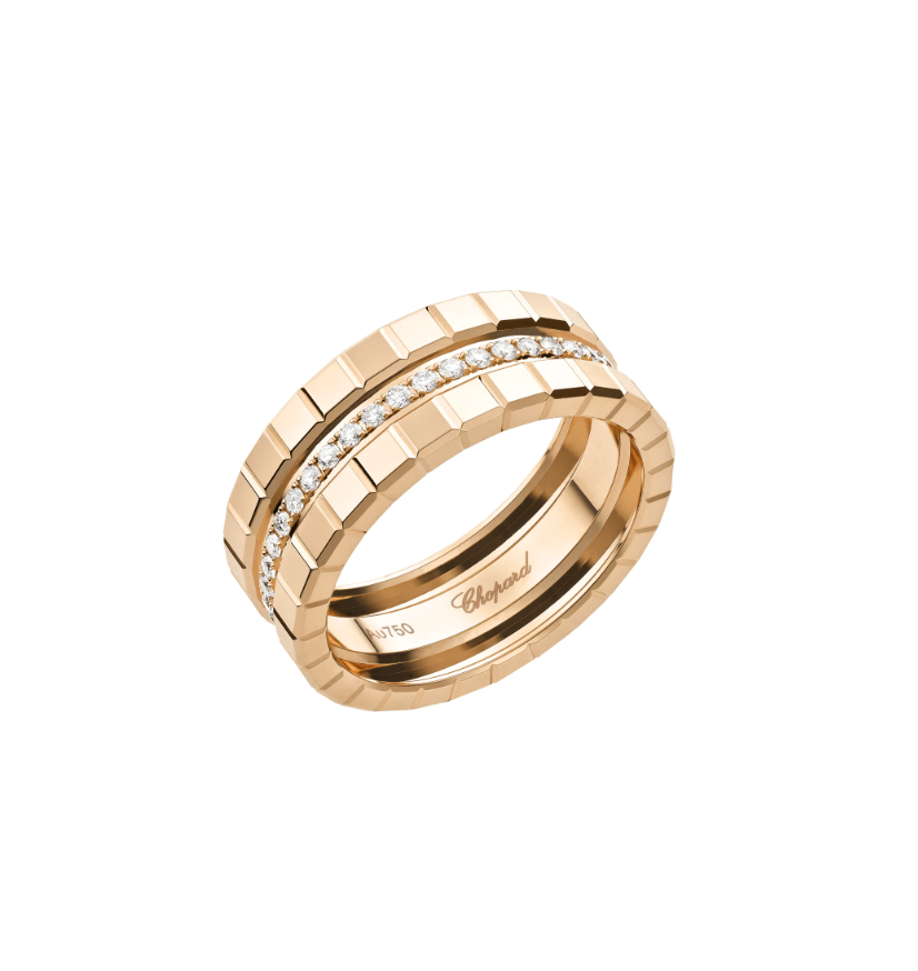 18KR ICE CUBE DIAMOND RING