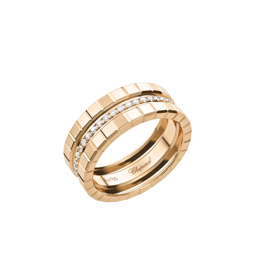 18KR ICE CUBE DIAMOND RING