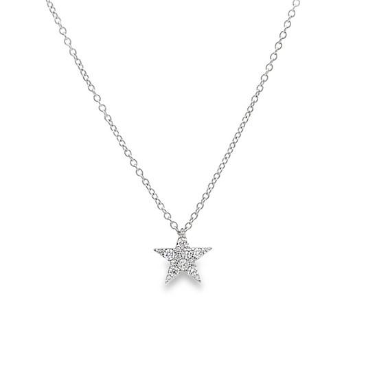 18KW LUNA PAVE STAR PENDANT