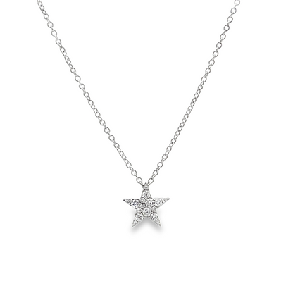 18KW LUNA PAVE STAR PENDANT