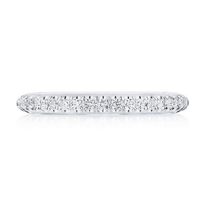 PLAT FRENCH PAVE DIA BAND .31TWT