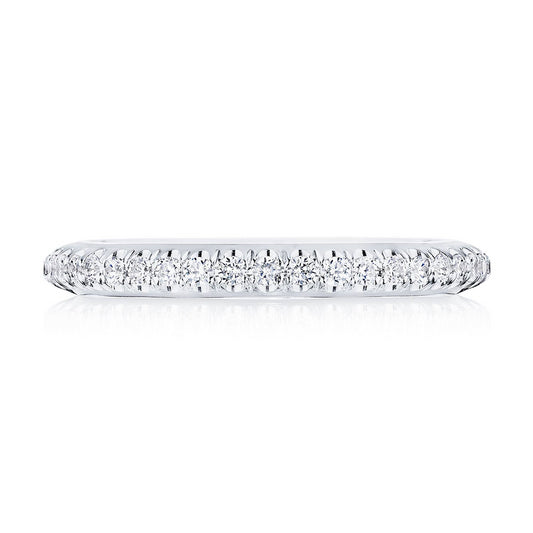 PLAT FRENCH PAVE DIA BAND .31TWT