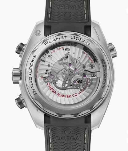 45.5MM SS PLANET OCEAN 600M GUNMETAL GREY CHRONO DIAL