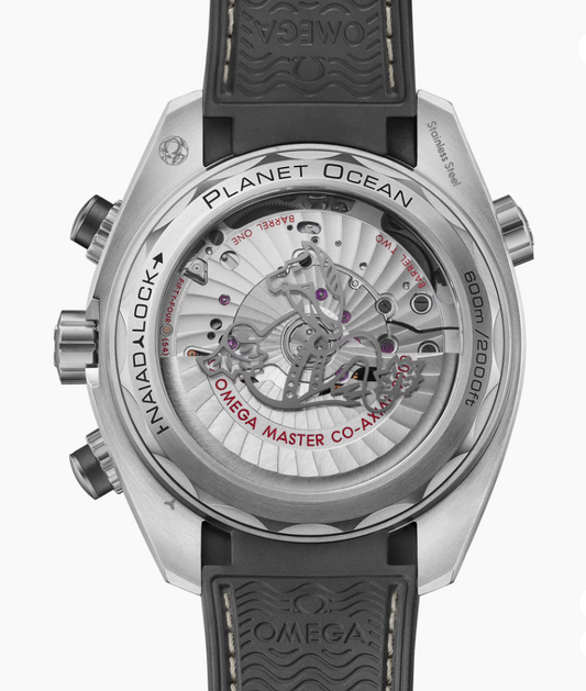 45.5MM SS PLANET OCEAN 600M GUNMETAL GREY CHRONO DIAL