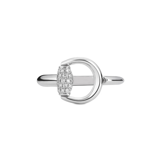 18KW DIAMOND ACCENT HORSEBIT RING